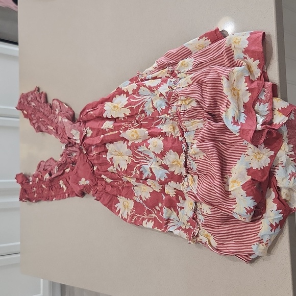 FREE PEOPLE Bali Wild Daisy Slip / Renaissance Red Combo - Picture 8 of 12